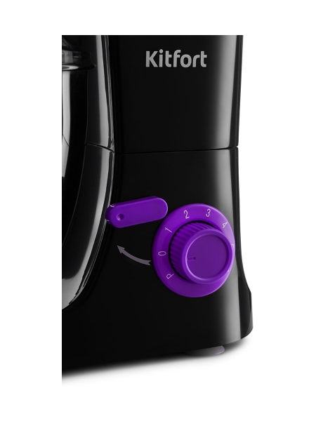 Миксер планетарный Kitfort КТ-3044-1, черный/фиолетовый