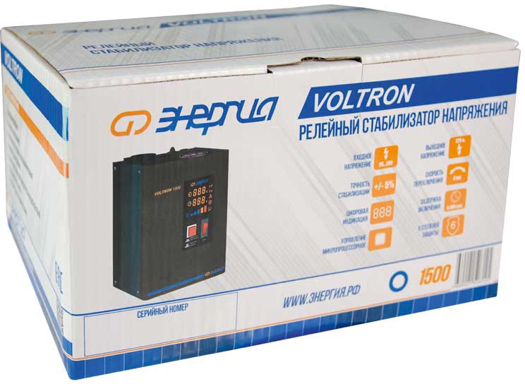 Стабилизатор Энергия VOLTRON - 1500 Е0101-0155