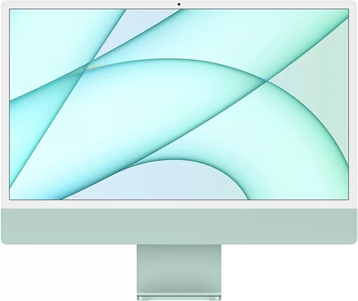 Apple 24-inch iMac Retina 4.5K (2021): Apple M1 chip with 8-core CPU & 8core GPU, 8GB, 256GB SSD, 2xTbt/USB 4, 2xUSB-3, 1Gb Ethernet, Kbd w.Touch ID, Mouse - Green