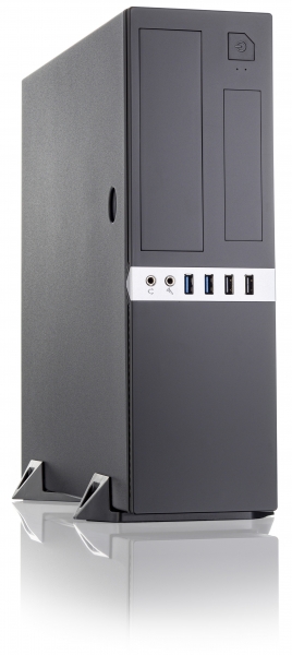 Сase Foxline mATX Desktop 300W, 2xUSB3.0, 2xUSB2.0, toolless, Black, 8cm. fan, powercord, E-loc
