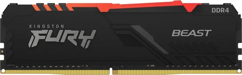 Оперативная память Kingston Fury Beast Black RGB DDR4 16GB 3200MHz (KF432C16BBA/16)