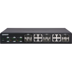 QNAP QSW-1208-8C 10GbE switch 12 ports (4x10G SFP+ ports +  8x10G combo ports (RJ-45 10GbE and 10G SFP+))