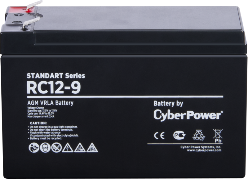 Battery CyberPower Standart series RC 12-9 / 12V 9 Ah