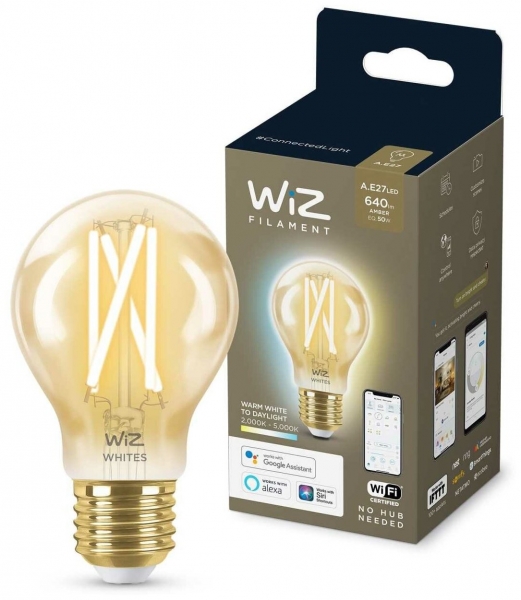 Лампа светодиодная WiZ Wi-Fi BLE50WA60E27920-50Amb1PF/6 (929003017401)