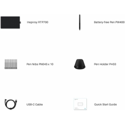 Графический планшет huion Inspiroy RTP-700, черный