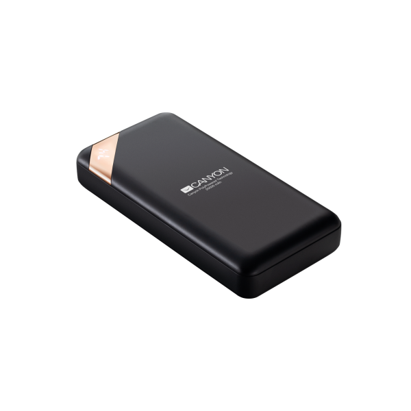 Внешний аккумулятор CANYON PB-202 20000mAh, черный (CNE-CPBP20B)