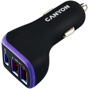 Автомобильное зарядное устройство CANYON С-08, фиолетовый