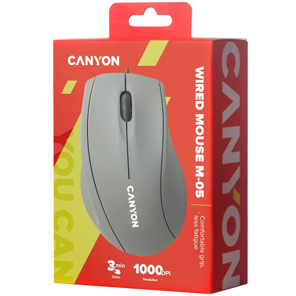 Мышь CANYON M-05, серый