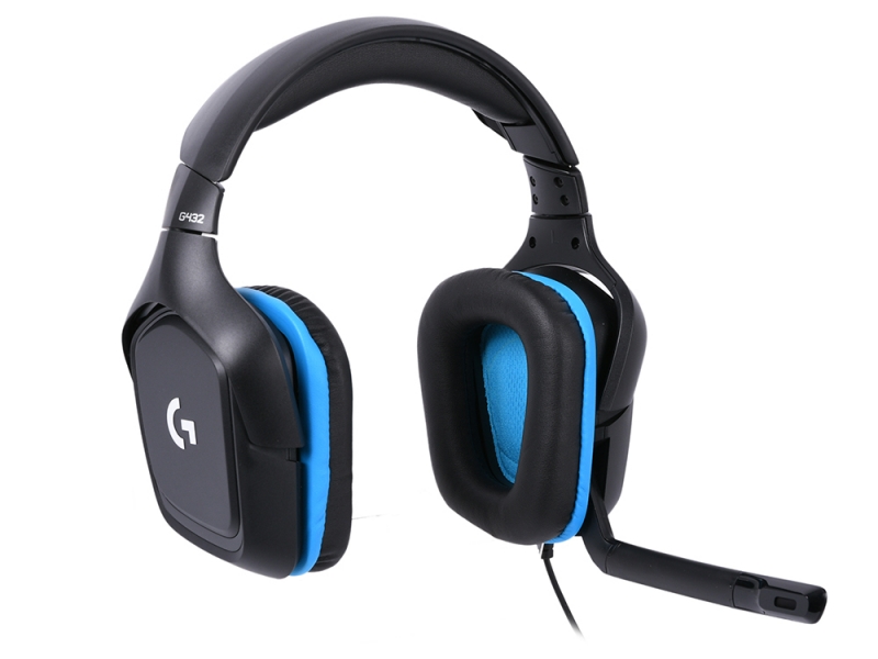 Наушники с микрофоном Logitech G432, черный/синий