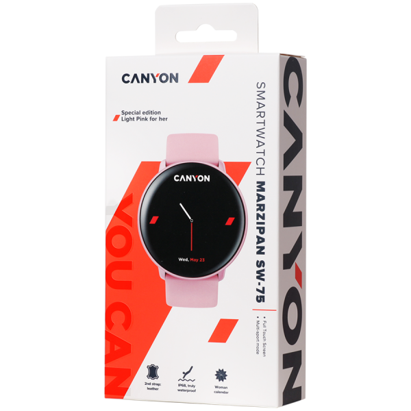 Смарт-часы CANYON Marzipan SW-75, розовый