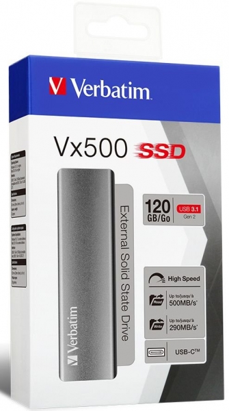 Внешний SSD накопитель Verbatim VX500 120GB (47441)