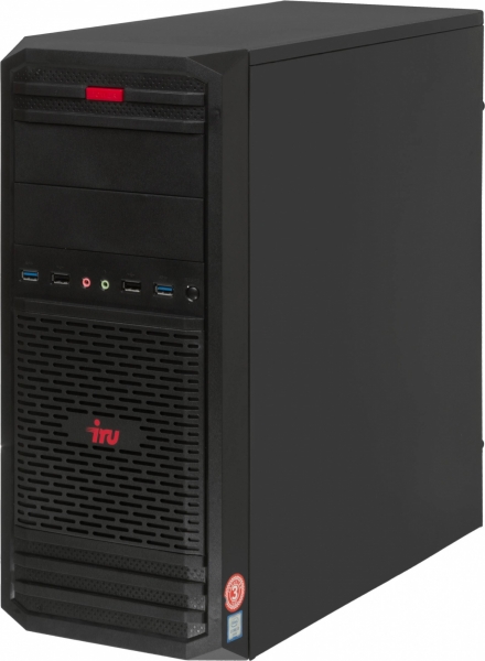 ПК IRU Corp 517 MT i7 9700 (3)/16Gb/SSD240Gb/UHDG 630/Windows 10 Professional 64/GbitEth/400W/черный