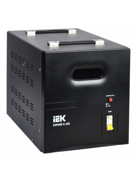 Стабилизатор напряжения IEK Expand 8кВА однофазный черный (IVS21-1-008-11)
