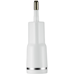 CANYON H-01 Universal 1xUSB AC charger (in wall) with over-voltage protection, Input 100V-240V, Output 5V-1A, Universal 1xUSB AC charger (in wall) with over-voltage protection , Input 100V-240V, Output 5V-1A, white glossy plastic + silver stripe),