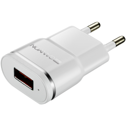 CANYON H-01 Universal 1xUSB AC charger (in wall) with over-voltage protection, Input 100V-240V, Output 5V-1A, Universal 1xUSB AC charger (in wall) with over-voltage protection , Input 100V-240V, Output 5V-1A, white glossy plastic + silver stripe),