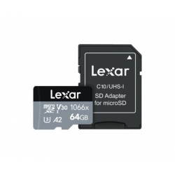 Карта памяти MicroSDXC LEXAR Professional 1066x 64GB (LMS1066064G-BNANG)