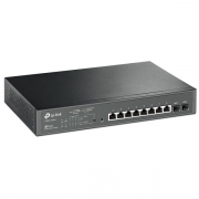 TP-Link JetStream 8-Port Gigabit Smart PoE+ Switch with 2 SFP Slots,8 Gigabit RJ45 ports,2 SFP ports,802.3af/at,116W PoE power supply,Tag-based VLAN,STP/RSTP/MSTP,IGMP V1/V2/V3 Snooping,802.1P QoS,Rate Limiting,Port Trunking,Port Mirroring,SNMP,RMON
