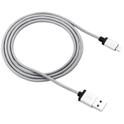 CANYON MFI-3 Charge & Sync MFI braided cable with metalic shell, USB to lightning, certified by Apple, 1m, 0.28mm, Dark gray