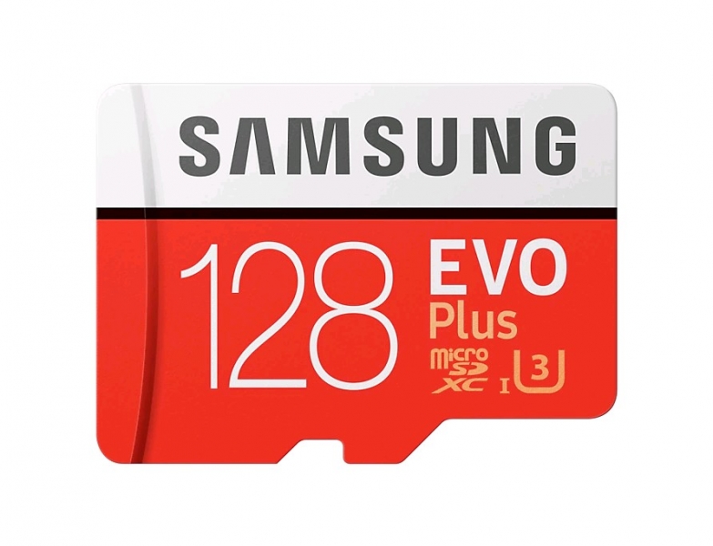 Карта памяти MicroSDXC 128GB Samsung EVO Plus Class 10 (UHS-I U1) + SD адаптер MB-MC128HA/RU