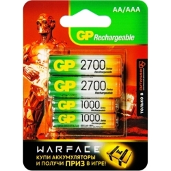 Аккумулятор GP Rechargeable 270AA+100AAAHC (GP 270AA/100AAAHC-2CR4 32/320)