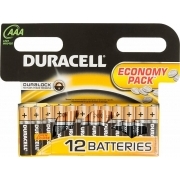 Батарейки Duracell Basic AAA, 12шт (LR03-12BL)
