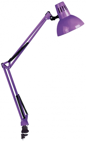 Светильник настольный на струбцине Camelion KD-312 C12, 60Вт/фиолетовый (12341)