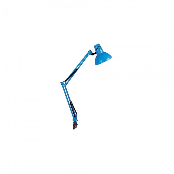 Светильник настольный на струбцине Camelion KD-312 C06, 60Вт/синий (12340)