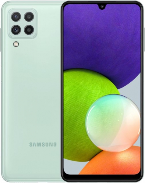 Смартфон Samsung Galaxy A22 64Gb/4Gb, мятный (SM-A225FLGDSER)