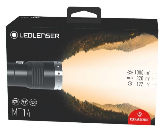 Фонарь ручной Led Lenser MT14 черный лам.:светодиод. 1000lxx1 (500844)