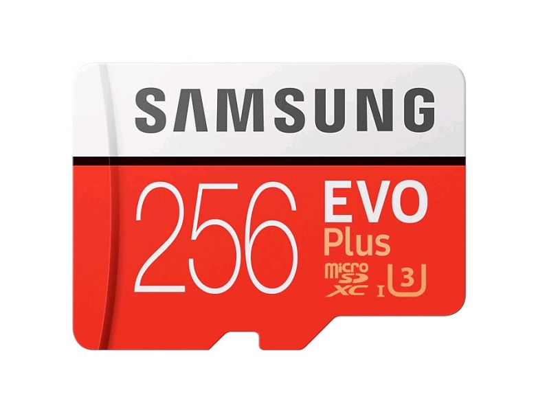 Карта памяти MicroSDXC 256GB Samsung EVO Plus Class 10 (UHS-I U1) + SD адаптер MB-MC256HA/RU