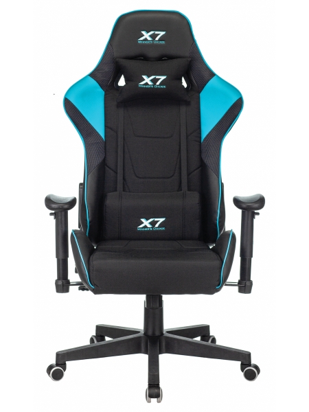 Кресло игровое A4Tech X7 GG-1100 черный/голубой