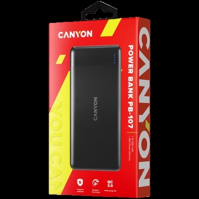 Внешний аккумулятор CANYON CNE-CPB1007B 10000mAh, черный