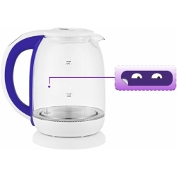 Чайник Kitfort КТ-6140-1, белый/фиолетовый