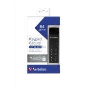 Verbatim KEYPAD SECURE USB 3.0 With 256-bit AES Hardware Encryption 64Gb, USB-A