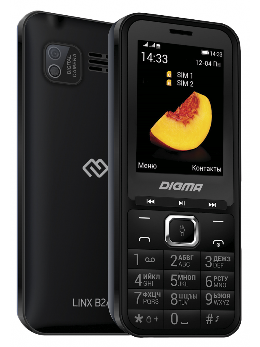 Мобильный телефон Digma LINX B241 32Mb, черный 