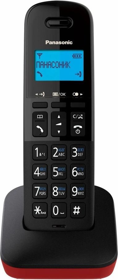 Телефон Dect Panasonic KX-TGB610RUR, красный 