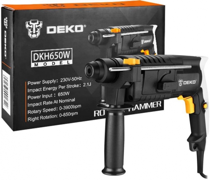 Перфоратор Deko DKH650W патрон:SDS-plus уд.:2.3Дж 650Вт
