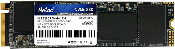 SSD накопитель NETAC N950E Pro 500Gb (NT01N950E-500G-E4X)