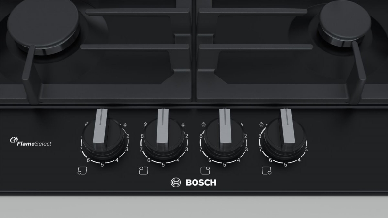 Газовая варочная поверхность Bosch PCH6A6B90R, черный