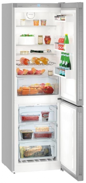 Холодильник с морозильником LIEBHERR CNPef 4313 серебристый
