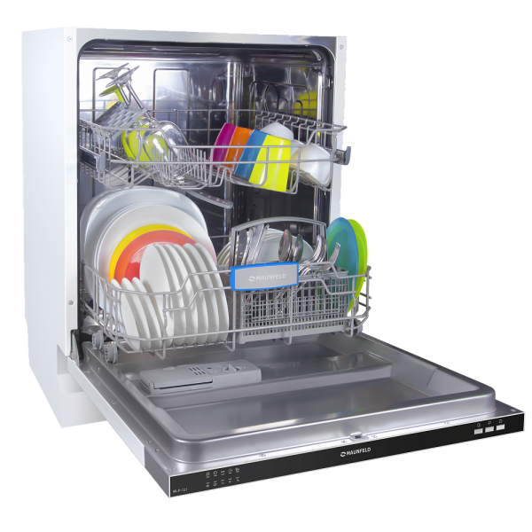 Посудомоечная бытовая машина MAUNFELD MLP-12I/ Полноразмерная,  Встраиваемая ПММ 60см, 12 комплектов, 5 программ, электронное управление с LED индикацией, 