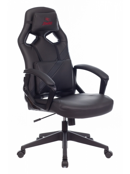 Кресло игровое Zombie DRIVER черный эко.кожа с подголов. крестовина пластик