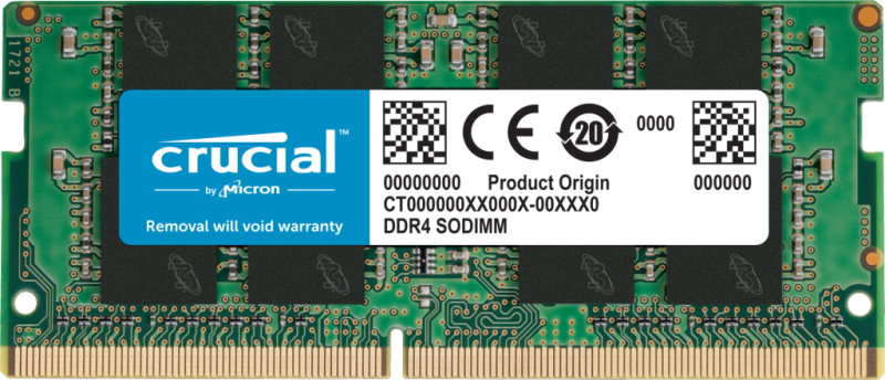 Crucial SODIMM 16GB DDR4 3200 MT/s (PC4-25600) CL22 DR x8 Unbuffered 260pin