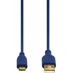 Кабель Hama Flexi-Slim 135785 USB Type-C (m) USB A (m) 0.75м синий
