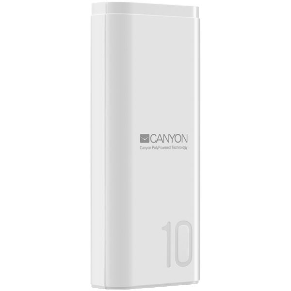 Внешний аккумулятор CANYON PB-103 10000mAh, белый (CNE-CPB010W)