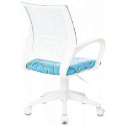 Кресло детское Бюрократ KD-W4 голубой Sticks 06 крестовина пластик белый пластик белый