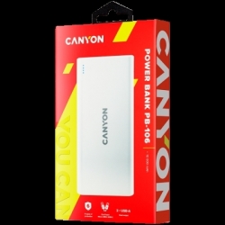 Внешний аккумулятор CANYON CNE-CPB1006W 10000mAh, белый
