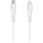 CANYON MFI-4 Type C Cable To MFI Lightning for Apple, PVC Mouling,Function: with full feature( data transmission and PD charging) Output:5V/2.4A, OD:3.5mm, cable length 1.2m, 0.026kg,Color:White