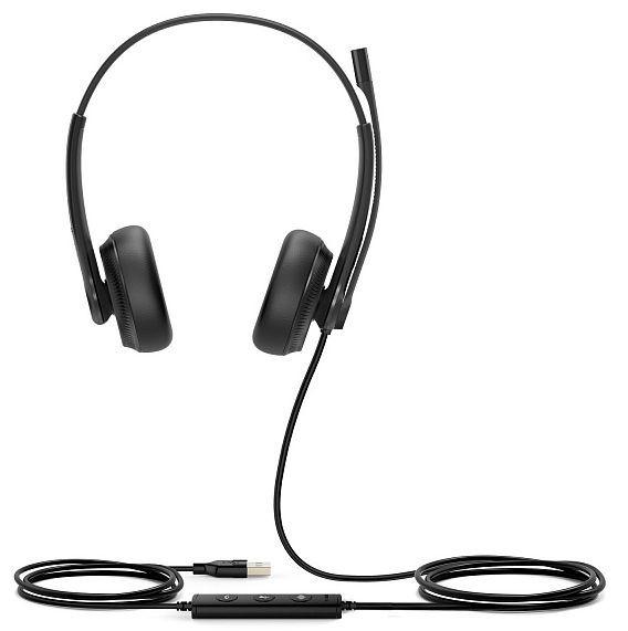 Наушники Yealink Wired Headset черный (UH34 Dual UC)