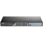 L2 Unmanaged Surveillance Switch with 16 10/100Base-TX ports and 110/100/1000Base-T port and 1 1000Base-T SFP combo-port (16 PoE ports802.3af/802.3at (30 W), PoE Budget 230 W, up to 250 m power deli